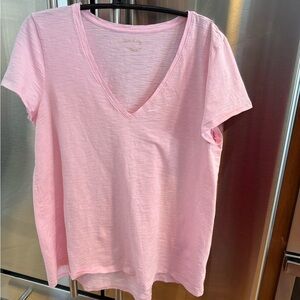 Lilly Pulitzer Soft Pink V-Neck Short Sleeve Tee